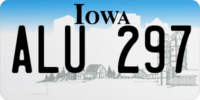 IA license plate ALU297