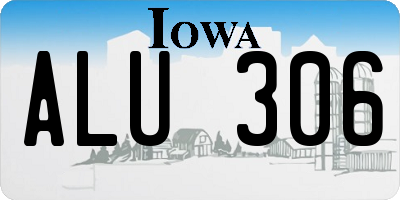 IA license plate ALU306