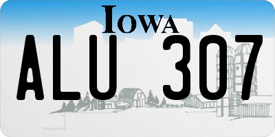 IA license plate ALU307