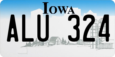 IA license plate ALU324