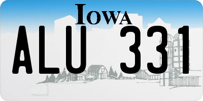 IA license plate ALU331