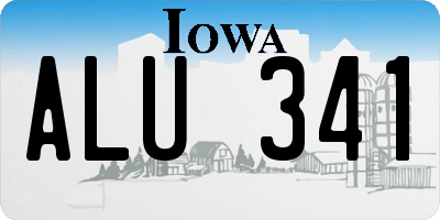 IA license plate ALU341