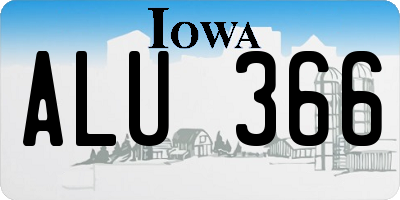 IA license plate ALU366