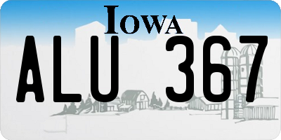 IA license plate ALU367