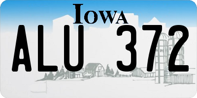 IA license plate ALU372