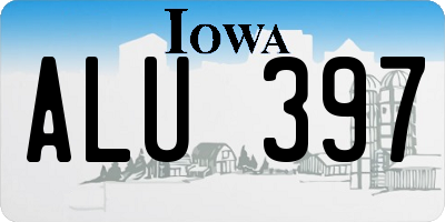 IA license plate ALU397