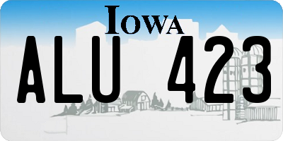 IA license plate ALU423