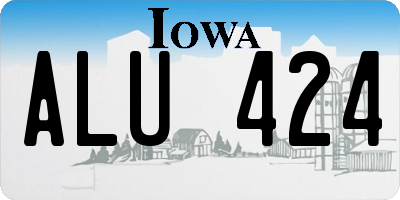 IA license plate ALU424