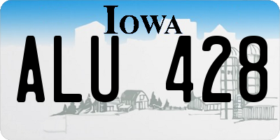 IA license plate ALU428