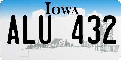 IA license plate ALU432