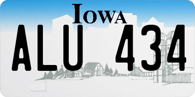 IA license plate ALU434
