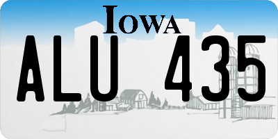 IA license plate ALU435