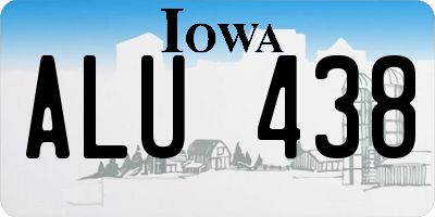 IA license plate ALU438