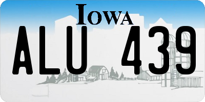 IA license plate ALU439