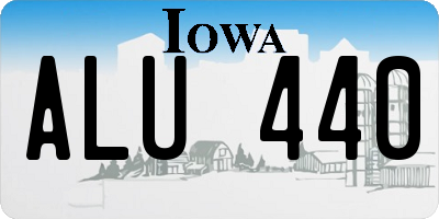 IA license plate ALU440