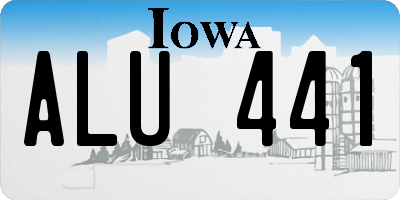 IA license plate ALU441