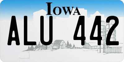 IA license plate ALU442