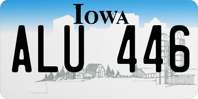 IA license plate ALU446