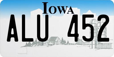 IA license plate ALU452