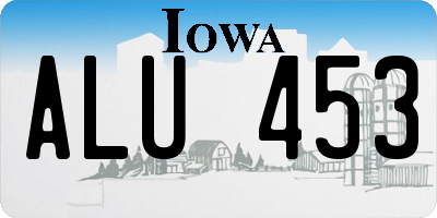 IA license plate ALU453