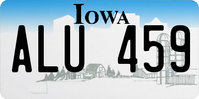 IA license plate ALU459