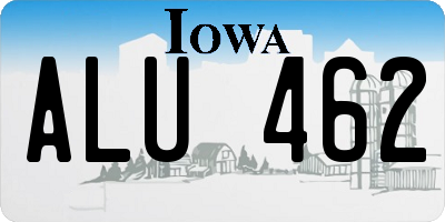 IA license plate ALU462