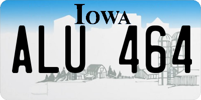 IA license plate ALU464