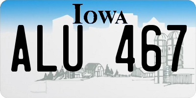 IA license plate ALU467