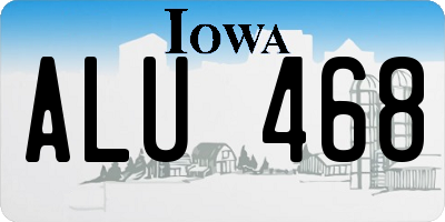 IA license plate ALU468