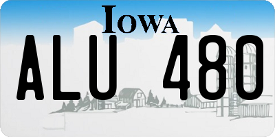IA license plate ALU480