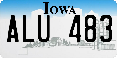 IA license plate ALU483