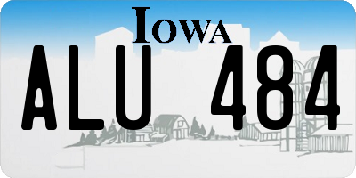 IA license plate ALU484