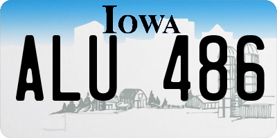 IA license plate ALU486