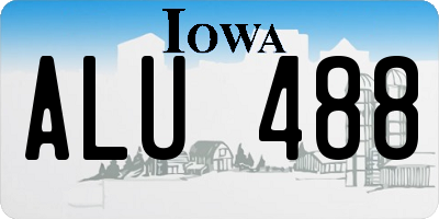 IA license plate ALU488