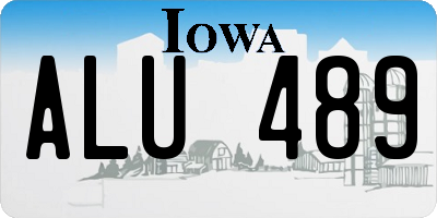 IA license plate ALU489