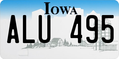 IA license plate ALU495