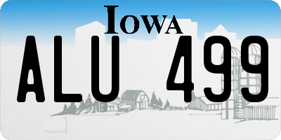 IA license plate ALU499