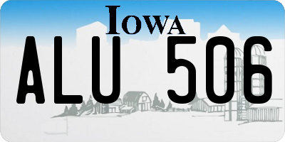 IA license plate ALU506