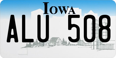 IA license plate ALU508