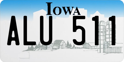 IA license plate ALU511