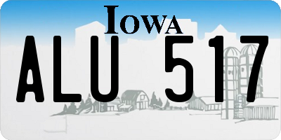 IA license plate ALU517