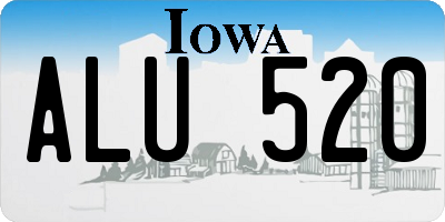 IA license plate ALU520