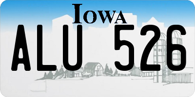 IA license plate ALU526