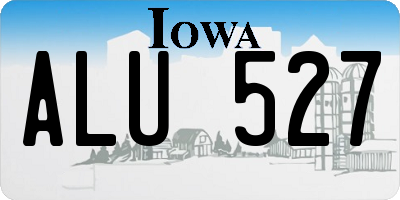 IA license plate ALU527