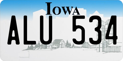 IA license plate ALU534