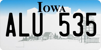 IA license plate ALU535