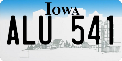 IA license plate ALU541