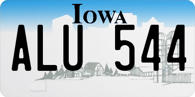 IA license plate ALU544