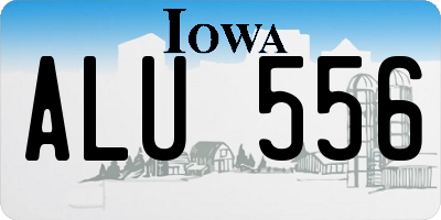 IA license plate ALU556