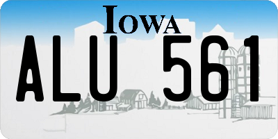 IA license plate ALU561